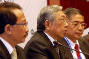 Menteri Negara Riset dan Teknologi, Gusti Muhammad Hatta saat menyampaikan sambutannya dalam sebuah pertemuan Forum APEC PPSTI pada SOM III di Medan, Senin (1/7) kemarin.