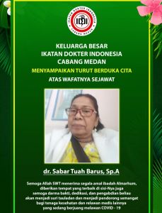 dr. Sabar Tuah Barus Sp.A meninggal dunia karena Covid-19. Ist